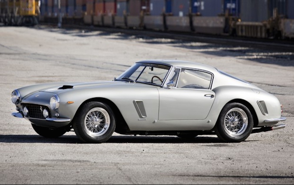 Ferrari 250 GT châssis court acier « lusso » de 1961 (lot n°121). <br />(copyright archives AgrippA mediA /// archives Gooding & Company)