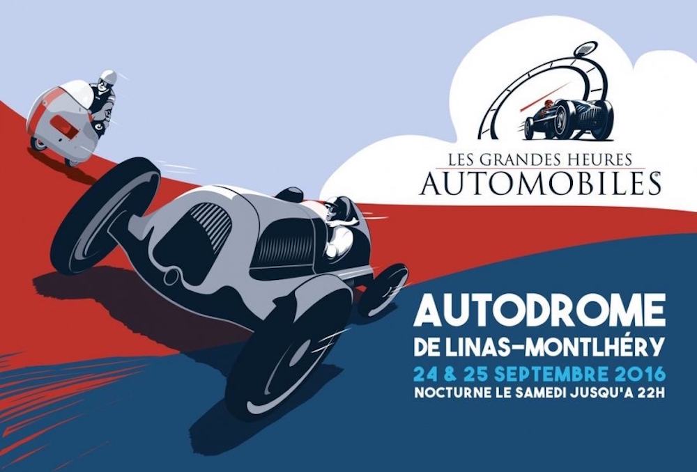 LES GRANDES HEURES DE L AUTOMOBILE 2016 AFFICHE - 72 x 1000